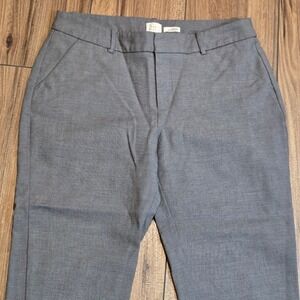 A New Day Women Gray Stretch Flat Front Ankle Pants Size 10